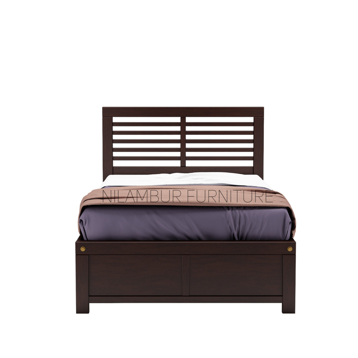 CAROLINE MAHOGONY WOOD BED COT - Nilambur Furniture