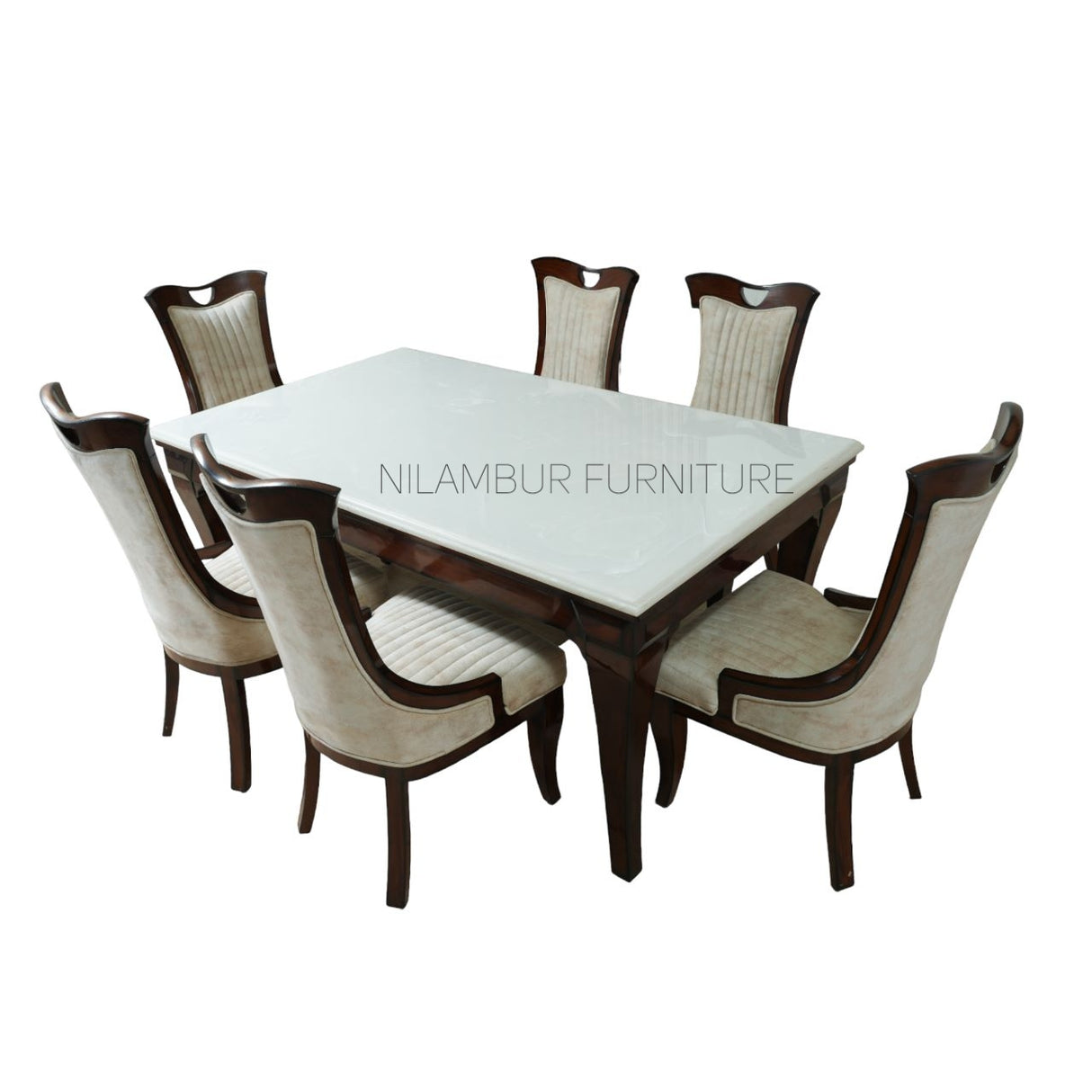 DELMER TEAK WOOD DINING SET - Nilambur Furniture