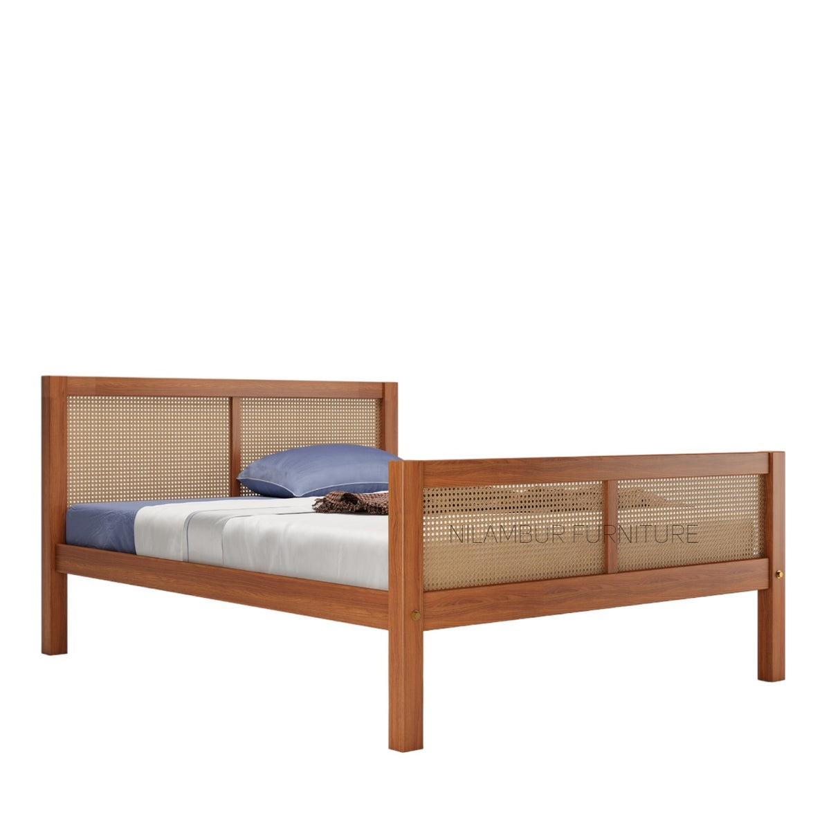 ATHENS TEAK BED COT - Nilambur Furniture