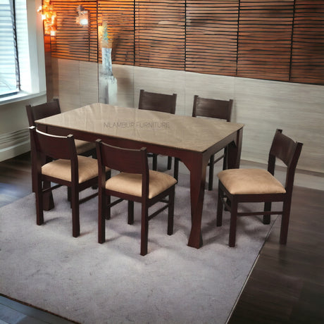 AQUA MAHOGONY DINING SET - Nilambur Furniture