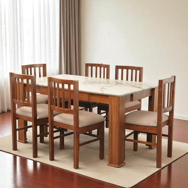 URBAN TEAK WOOD DINING SET – Nilambur Furniture