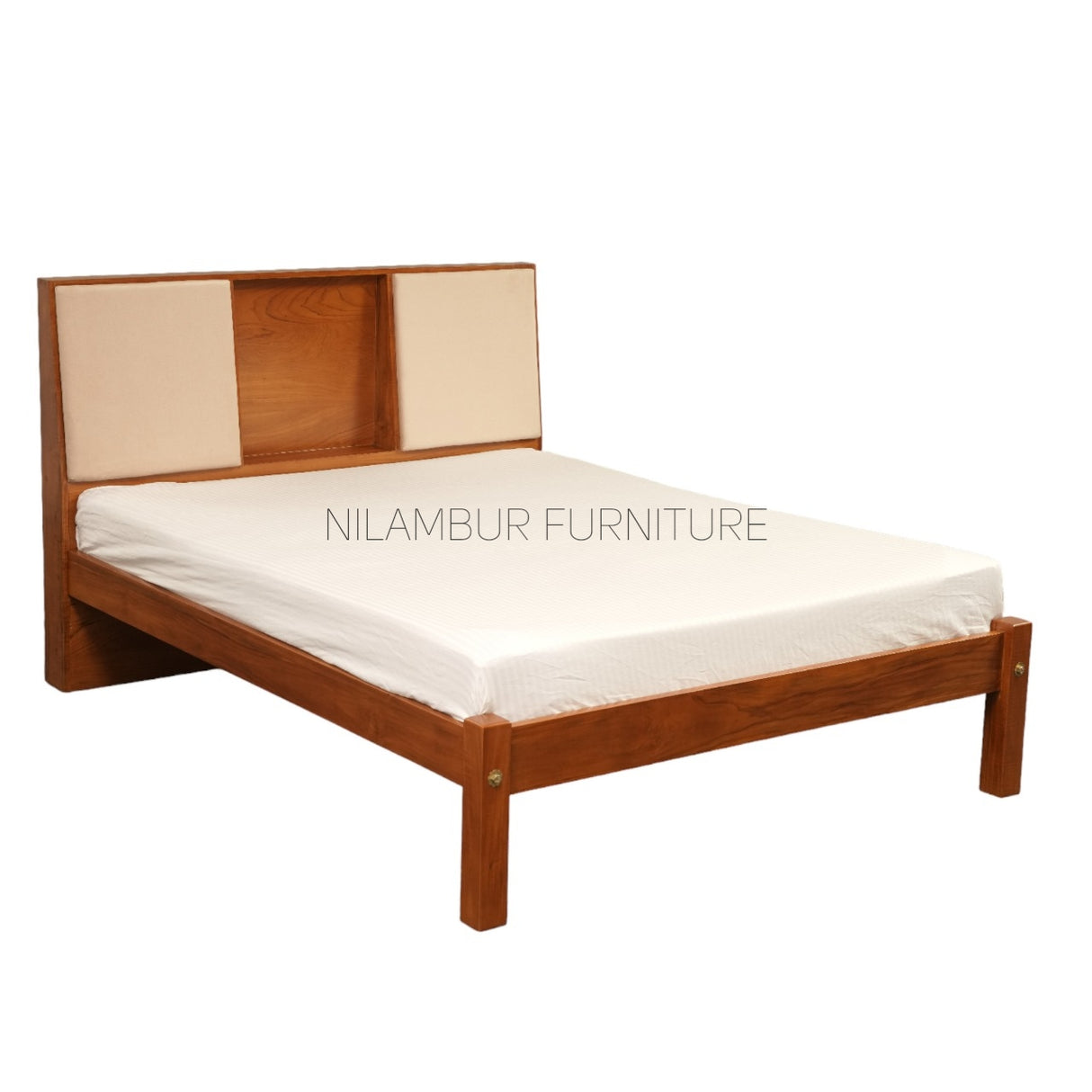 LIAM TEAK WOOD BED COT - Nilambur Furniture