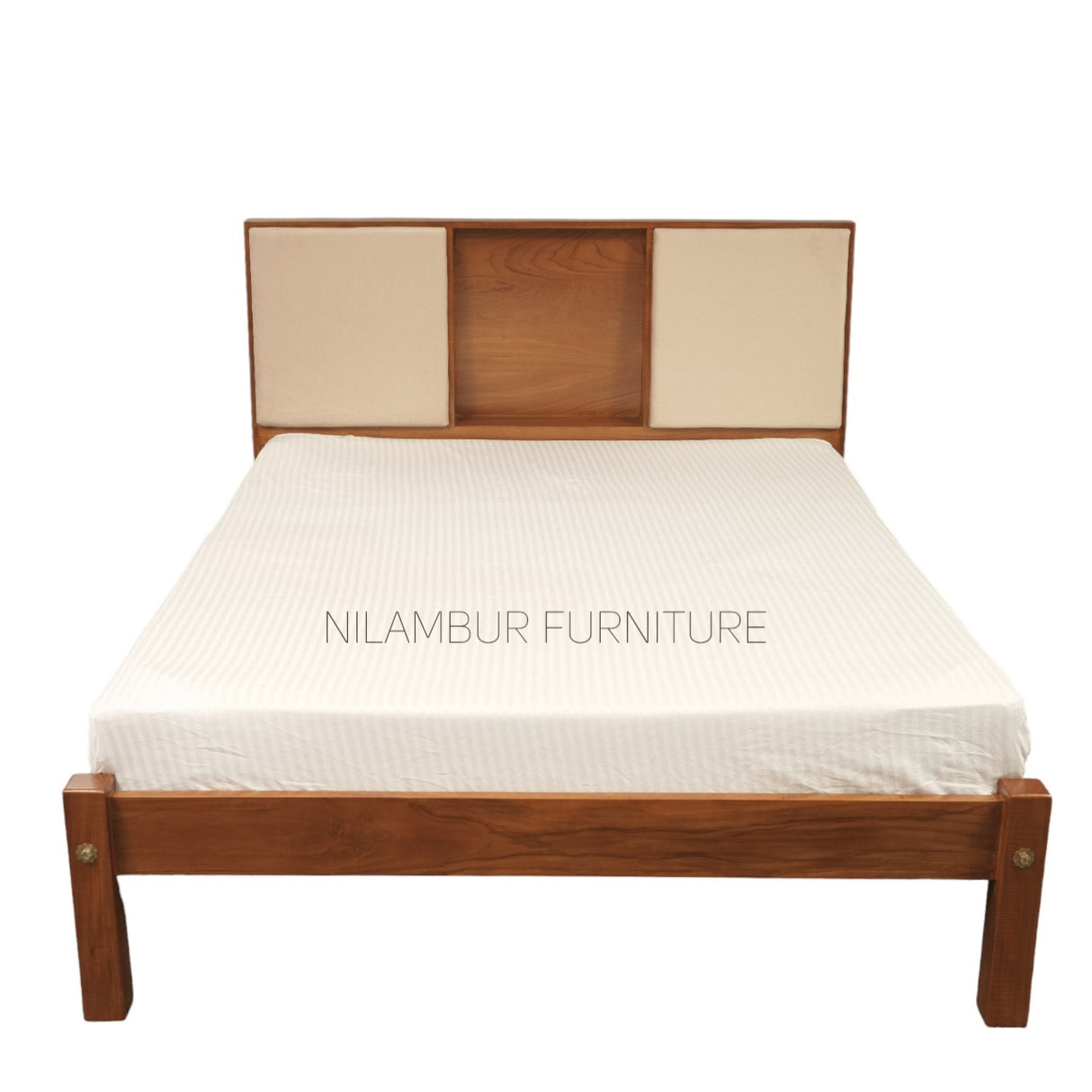 LIAM TEAK WOOD BED COT - Nilambur Furniture