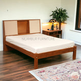 LIAM TEAK WOOD BED COT - Nilambur Furniture