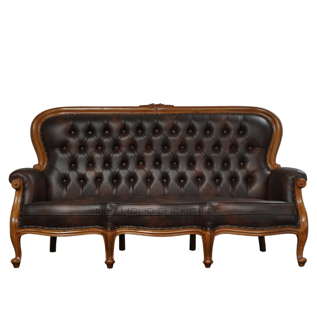 VICTORIA TEAK WOOD SOFA - Nilambur Furniture