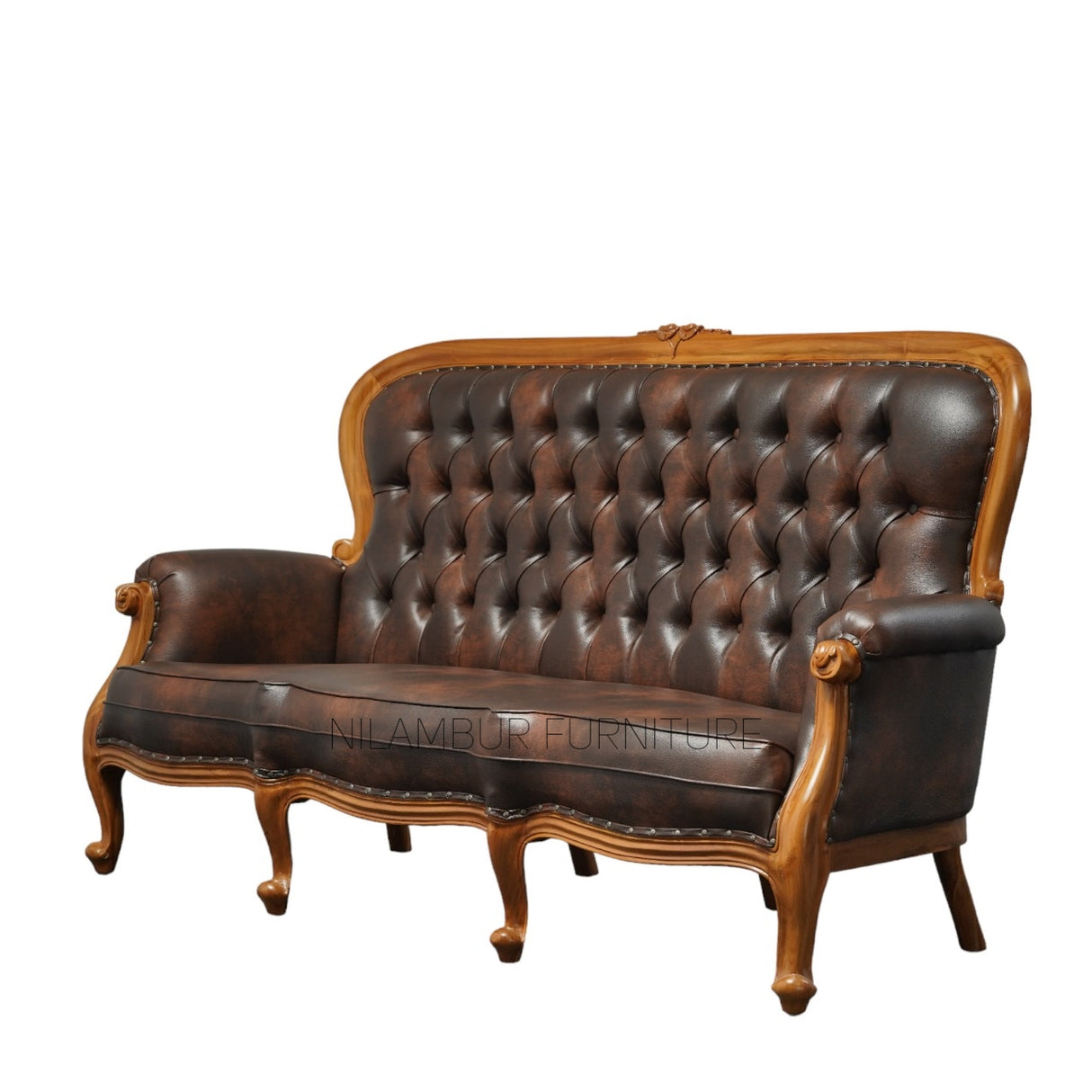 VICTORIA TEAK WOOD SOFA - Nilambur Furniture