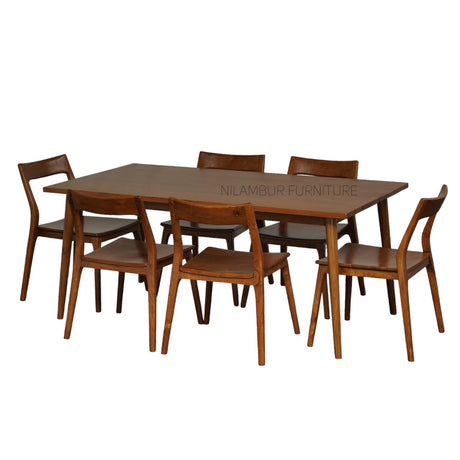 AXIS TEAK WOOD DINING SET - Nilambur Furniture