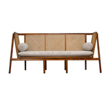 IRIS TEAK WOOD RATTAN SOFA