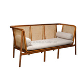 IRIS TEAK WOOD RATTAN SOFA