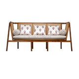 IRIS TEAK WOOD RATTAN SOFA