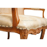 DHRUV TEAK WOOD RATTAN SOFA