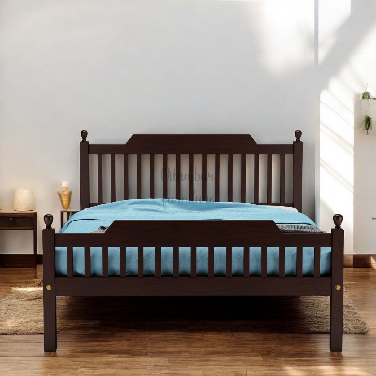 ALDO MAHOGONY WOOD BED COT