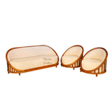 SHELL TEAK WOOD SOFA
