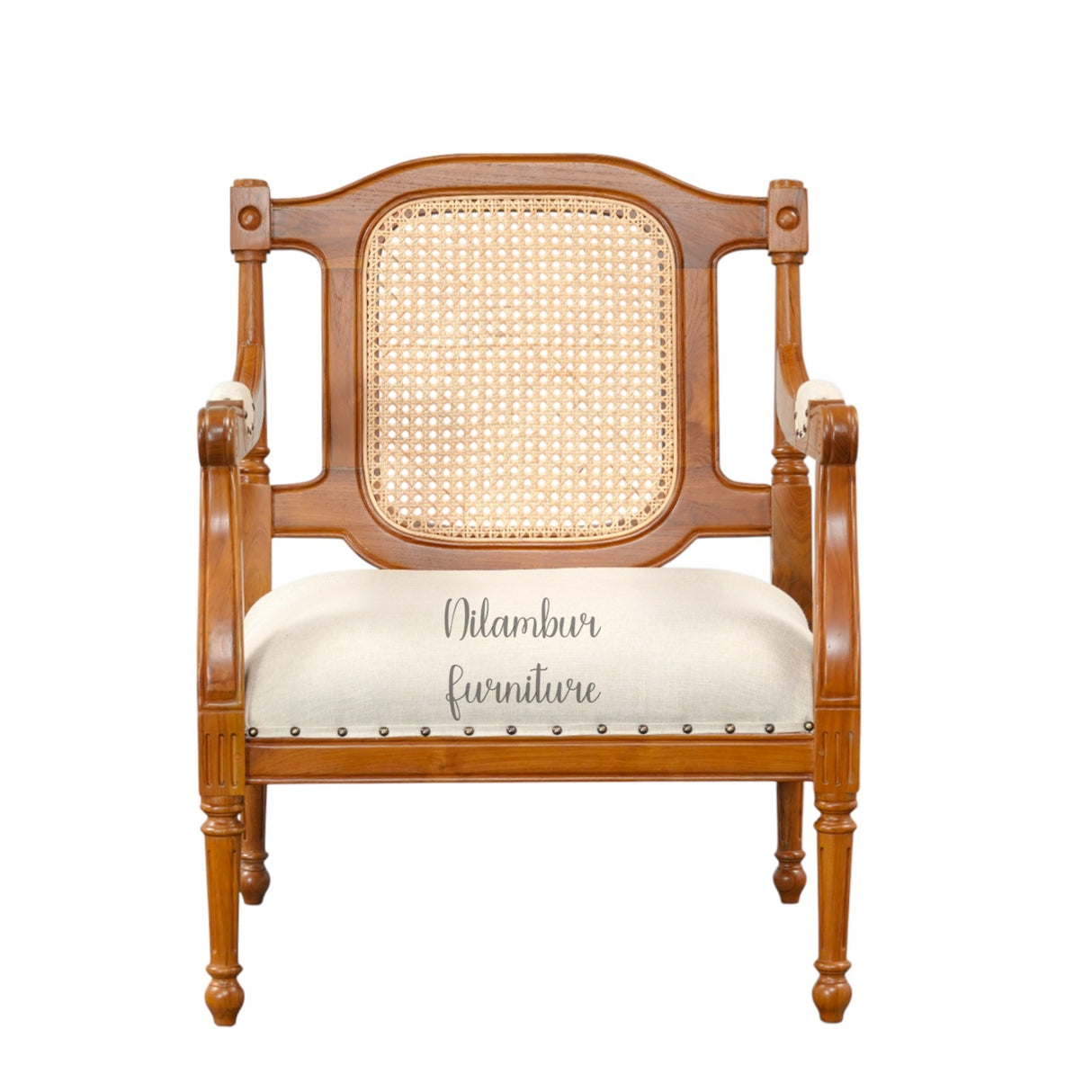 VEDIC TEAK WOOD RATTAN SOFA