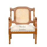 VEDIC TEAK WOOD RATTAN SOFA