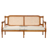 VEDIC TEAK WOOD RATTAN SOFA