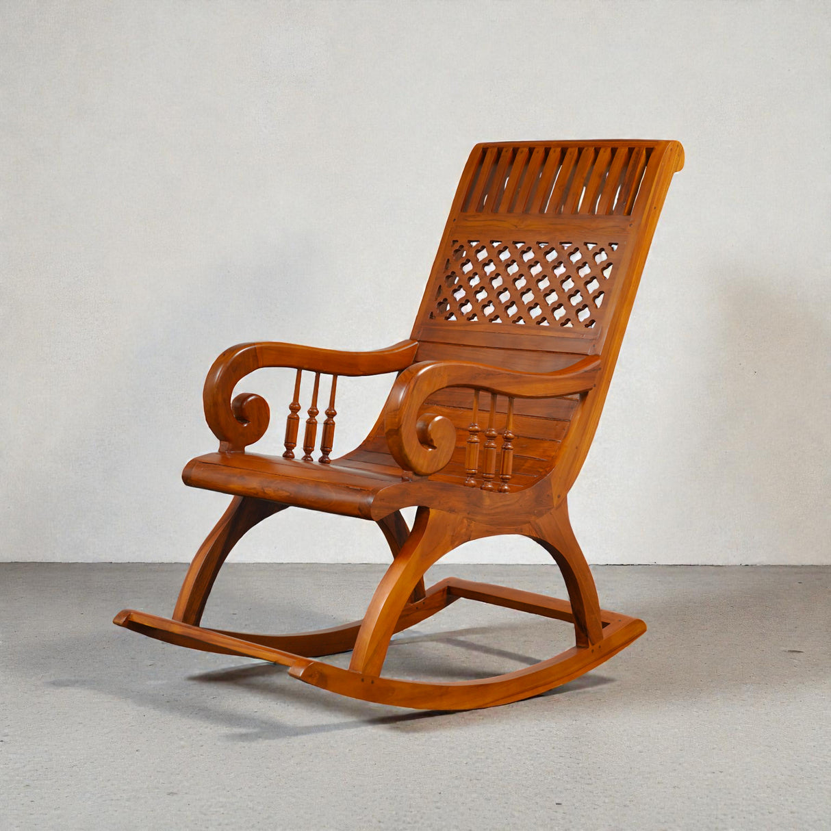 BRAMMA TEAK WOOD ROCKING CHAIR
