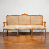 DHRUV TEAK WOOD RATTAN SOFA