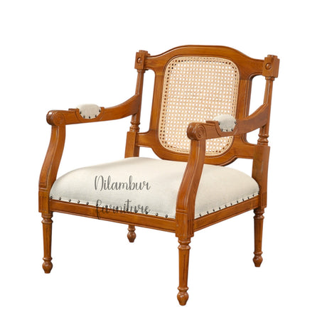 VEDIC TEAK WOOD RATTAN SOFA