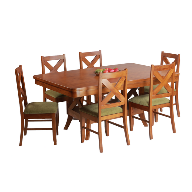 SUMATRA TEAK WOOD DINING SET - Nilambur Furniture