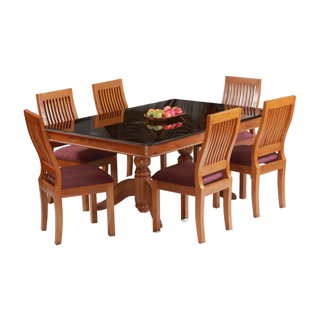 CORAL TEAK WOOD DINING SET - Nilambur Furniture