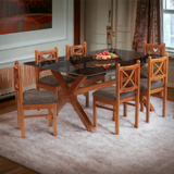 AMBER TEAK WOOD DINING SET - Nilambur Furniture