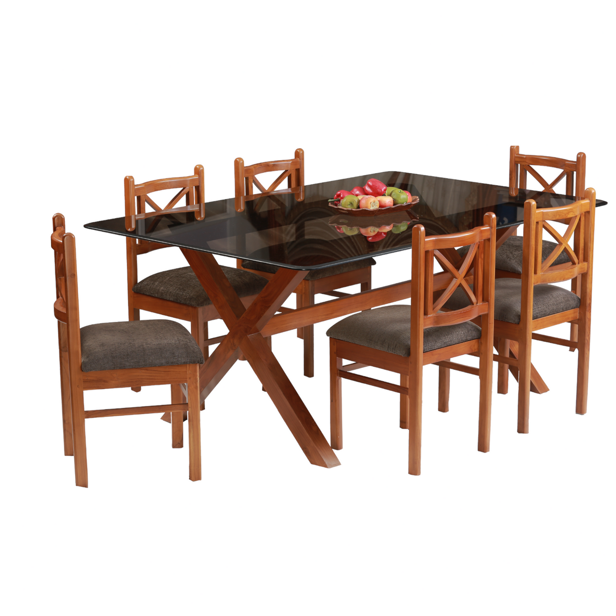 AMBER TEAK WOOD DINING SET - Nilambur Furniture