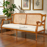 VEDIC TEAK WOOD RATTAN SOFA