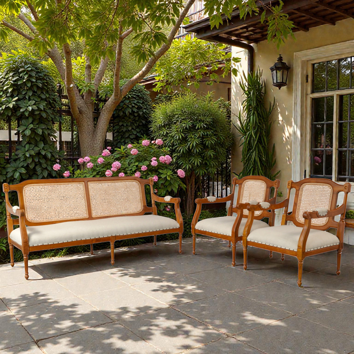 RATTAN TEAK WOOD SOFA