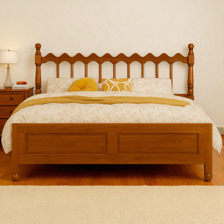WIRE TEAK WOOD BED COT
