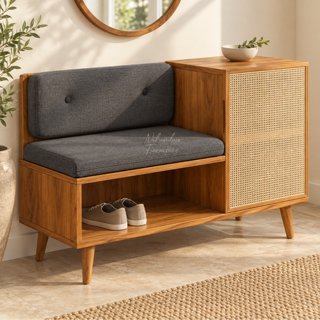 SAFE TEAK SHOE RACK