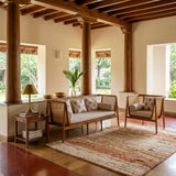 IRIS TEAK WOOD RATTAN SOFA
