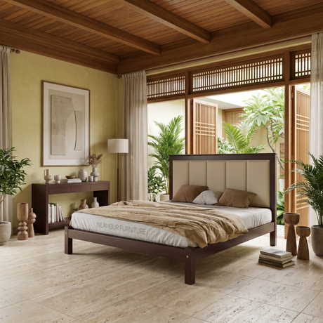 NEPTUNE MAHOGONY WOOD BED COT