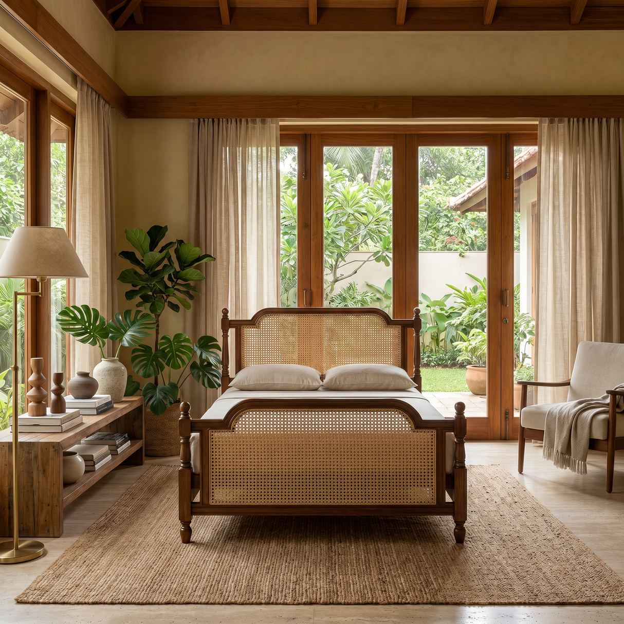 VIVO TEAK WOOD BED COT