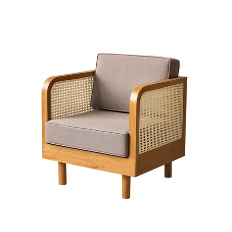 EPIC TEAK WOOD RATTAN SOFA