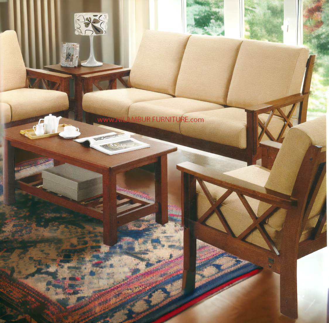 ROYAL OAK TEAK WOOD SOFA