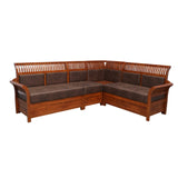 ORCHID TEAK WOOD CORNER SOFA - Nilambur Furniture