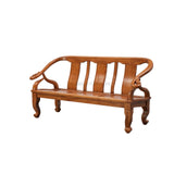 CURVE TEAK WOOD SOFA - Nilambur Furniture