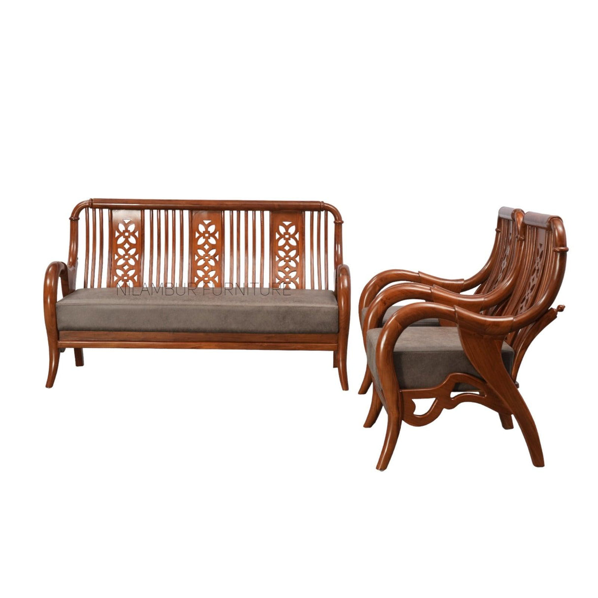 FABIO TEAK WOOD SOFA - Nilambur Furniture