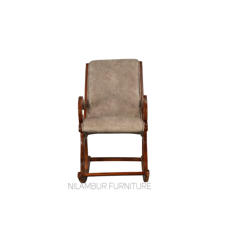 CHAHAL TEAK WOOD ROCKING CHAIR – Nilambur Furniture