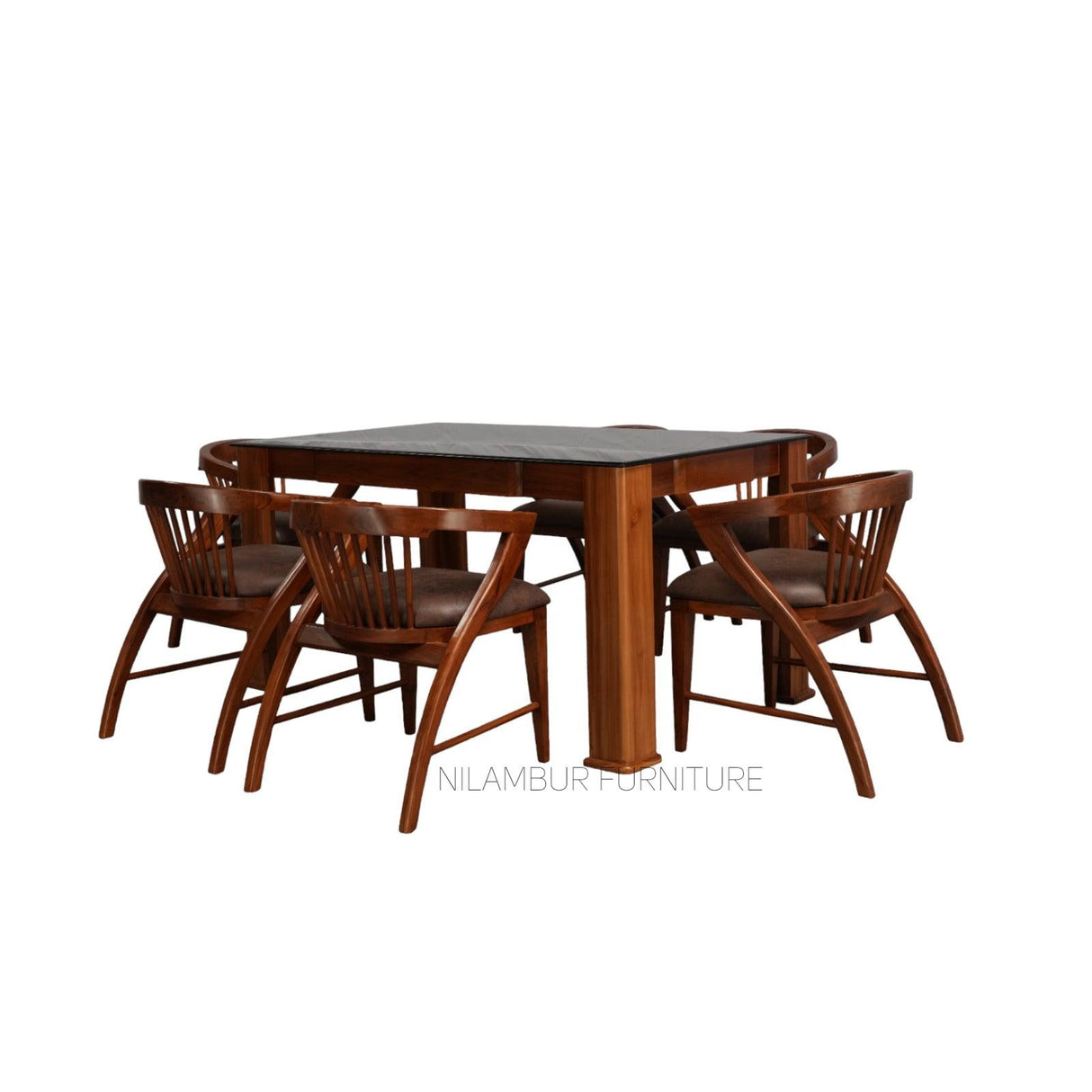 DYLAN TEAK WOOD DINING SET - Nilambur Furniture