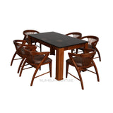 DYLAN TEAK WOOD DINING SET - Nilambur Furniture